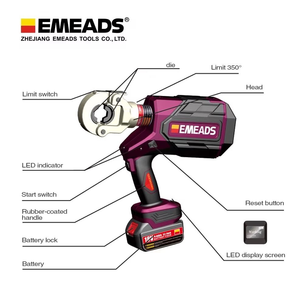 Hydraulic Crimping Tool 16-300Mm2 - Herramienta de prensado hidráulica eléctrica de