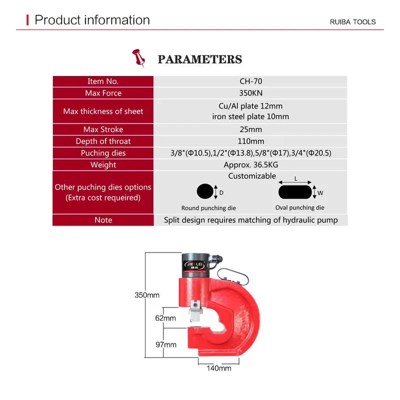 Herramienta perforadora portát - Hydraulic Busbar Punch Machine reseña y precio