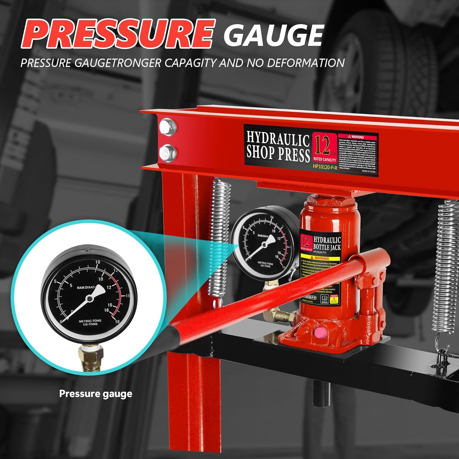 Prensa Hidráulica de Taller de - Manual Hydraulic Press 12 Ton reseña y precio