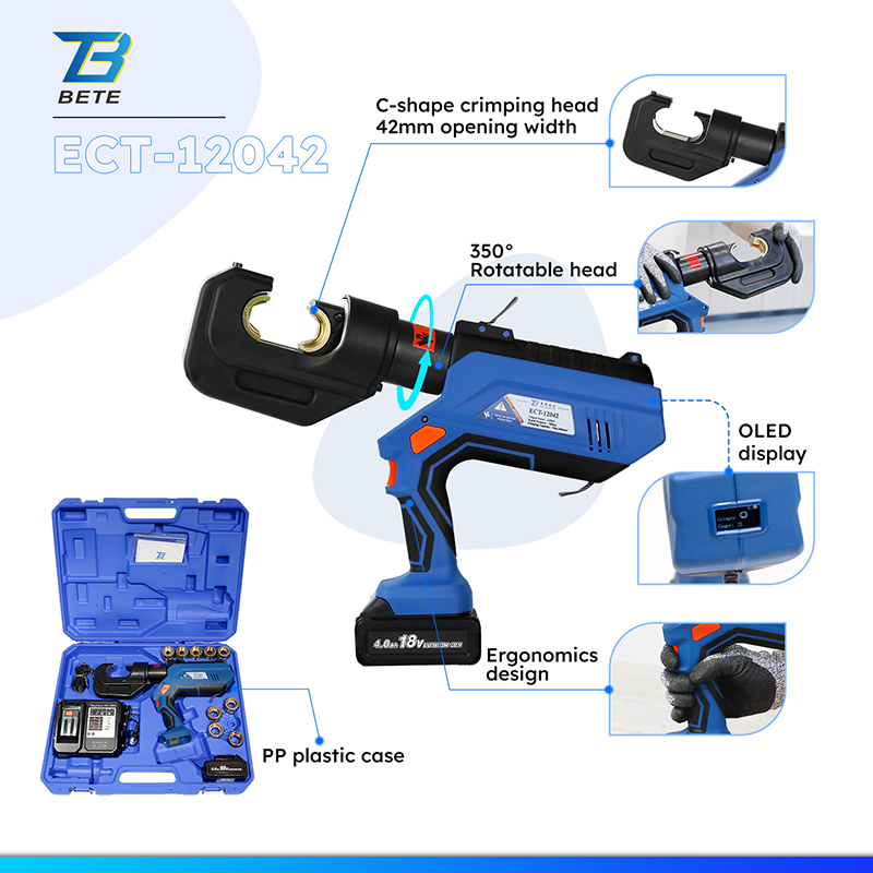 ECT-12042 700bar batería Cu50- - Hydraulic Crimping Tool 400Mm2 reseña y precio
