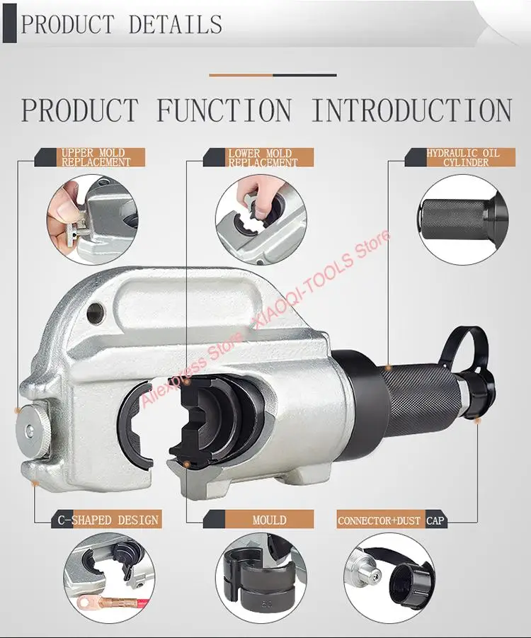 Cabezal de prensado hidráulico - Hydraulic Crimping Tool 400Mm2 reseña y precio