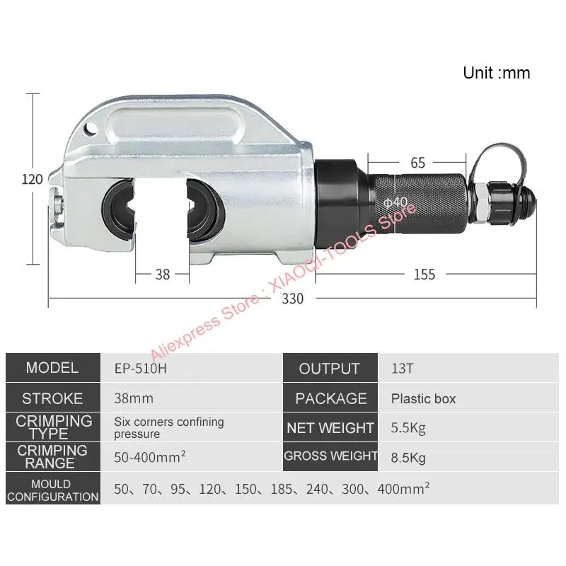 Cabezal de prensado hidráulico - Hydraulic Crimping Tool 400Mm2 reseña y precio