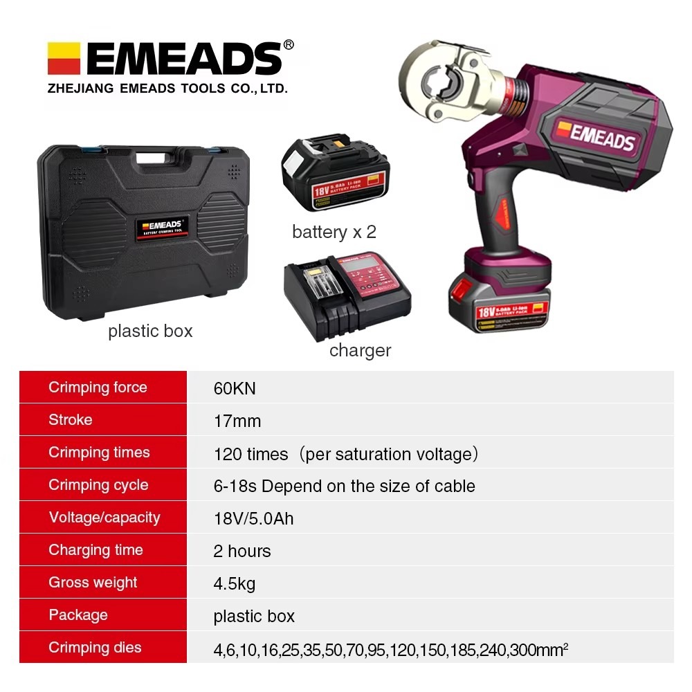 Herramienta de prensado hidráu - Hydraulic Crimping Tool 16-300Mm2 reseña y precio