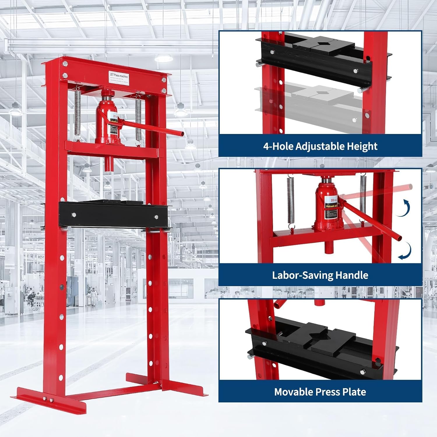 Prensa Hidráulica de Taller Ta - Hydraulic Press 20 Ton Shop Press reseña y precio