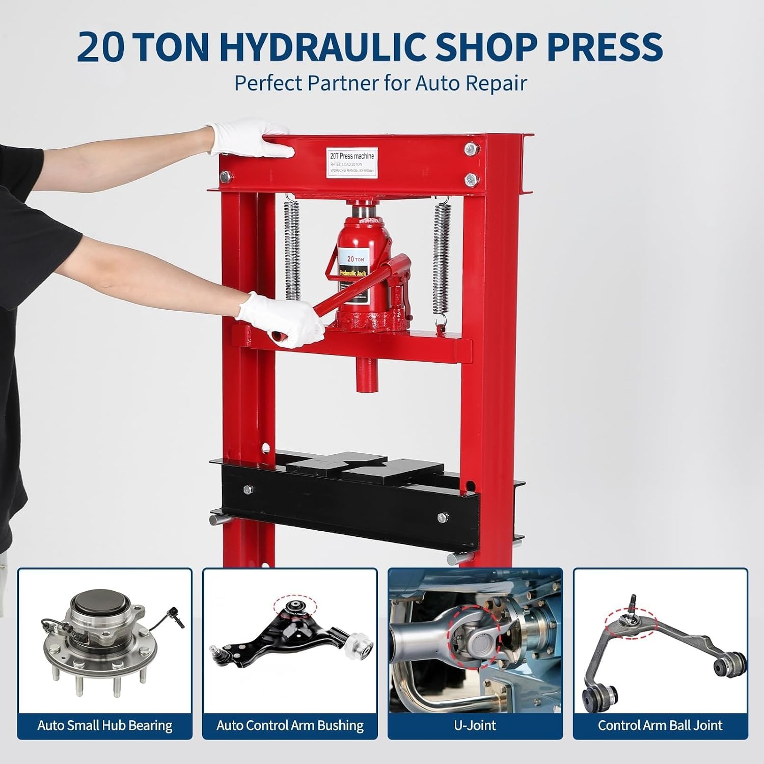 Prensa Hidráulica de Taller Ta - Hydraulic Press 20 Ton Shop Press reseña y precio